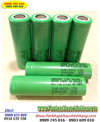 Samsung INR18650-25R; Pin 3.7v Samsung INR18650-25R 2500mAh _Discharge 20A